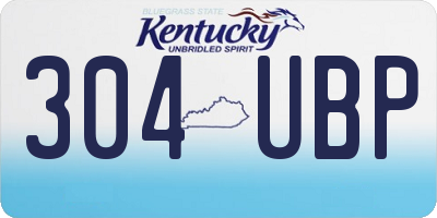 KY license plate 304UBP