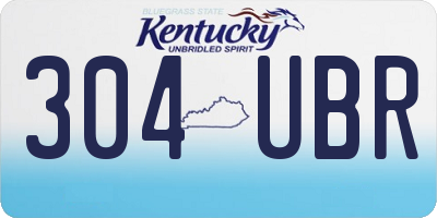 KY license plate 304UBR