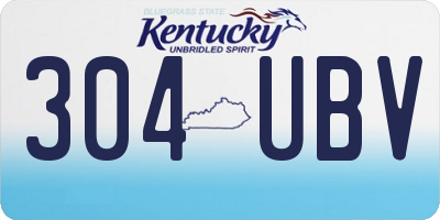 KY license plate 304UBV