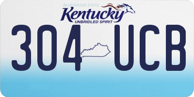 KY license plate 304UCB