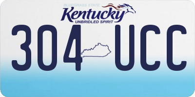 KY license plate 304UCC