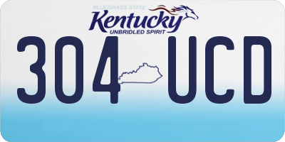 KY license plate 304UCD