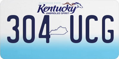 KY license plate 304UCG