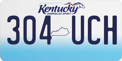 KY license plate 304UCH