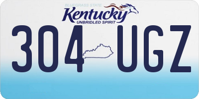 KY license plate 304UGZ