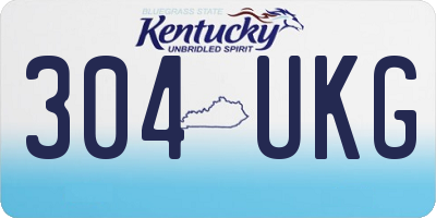 KY license plate 304UKG