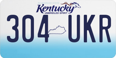 KY license plate 304UKR