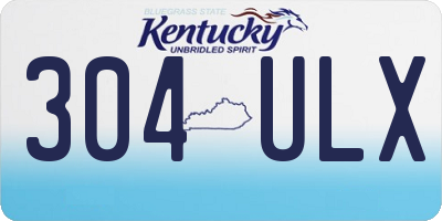 KY license plate 304ULX