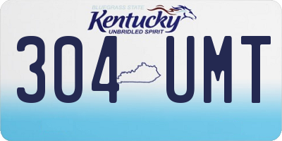 KY license plate 304UMT