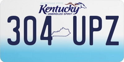 KY license plate 304UPZ