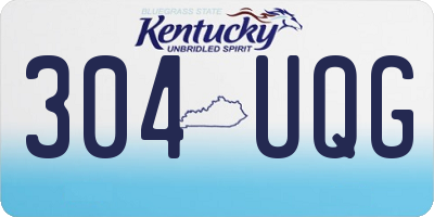 KY license plate 304UQG