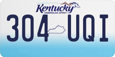 KY license plate 304UQI