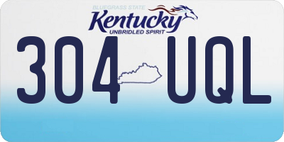 KY license plate 304UQL