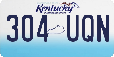 KY license plate 304UQN