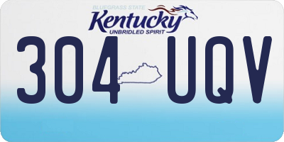 KY license plate 304UQV