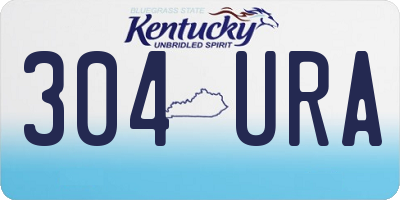 KY license plate 304URA