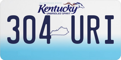 KY license plate 304URI