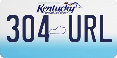 KY license plate 304URL