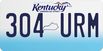 KY license plate 304URM