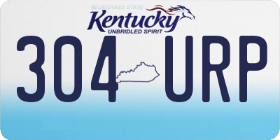 KY license plate 304URP