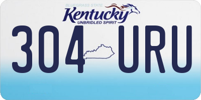 KY license plate 304URU