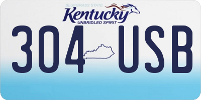 KY license plate 304USB