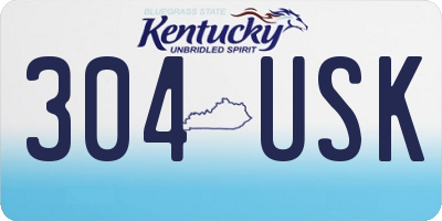 KY license plate 304USK