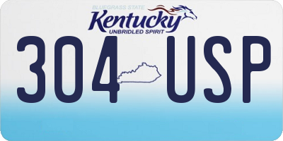 KY license plate 304USP