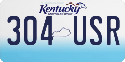 KY license plate 304USR