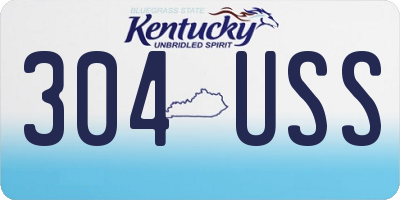 KY license plate 304USS