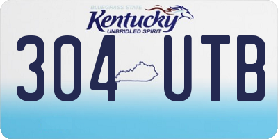 KY license plate 304UTB
