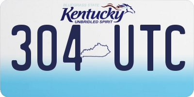 KY license plate 304UTC