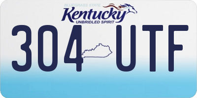 KY license plate 304UTF