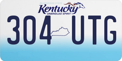 KY license plate 304UTG