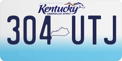 KY license plate 304UTJ