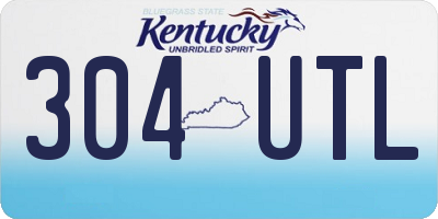 KY license plate 304UTL