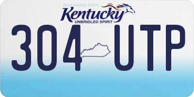 KY license plate 304UTP