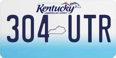 KY license plate 304UTR
