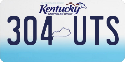 KY license plate 304UTS