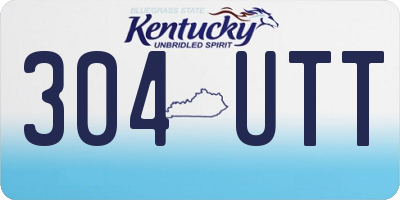 KY license plate 304UTT