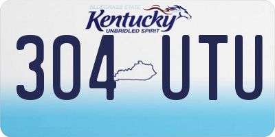 KY license plate 304UTU