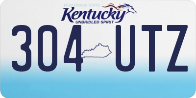 KY license plate 304UTZ