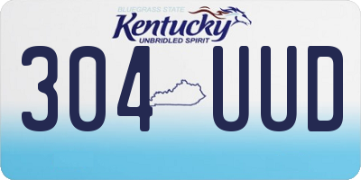 KY license plate 304UUD