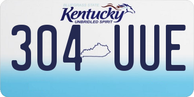 KY license plate 304UUE