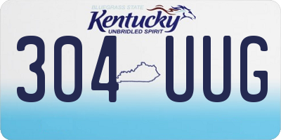 KY license plate 304UUG