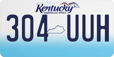 KY license plate 304UUH