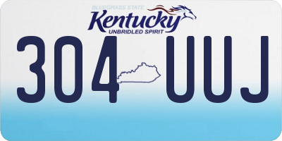 KY license plate 304UUJ