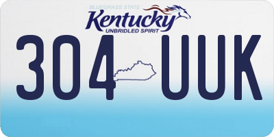 KY license plate 304UUK