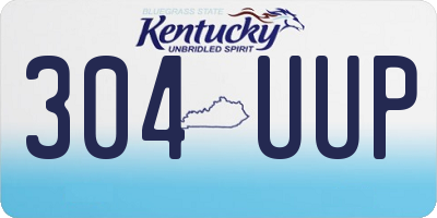 KY license plate 304UUP