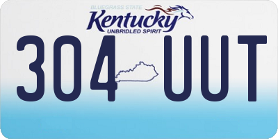 KY license plate 304UUT